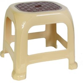 Табурет Росспласт Симпатия маленький, бежевый, высота 30 см 537763 