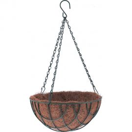 Подвесное кашпо PALISAD с вкладышем из коковиты, полукруглое d30см 69017 