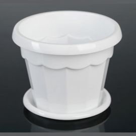 Горшок для цветов Доляна Эрика 0.7 л, белый 1345252 