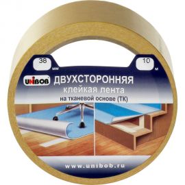 Двусторонняя тканевая клейкая лента UNIBOB 38 мм х 10 м 214987 
