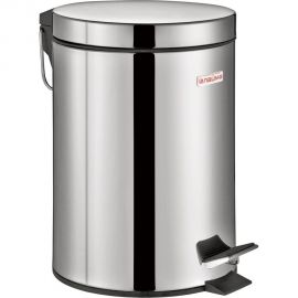 Ведро-контейнер для мусора с педалью ЛАЙМА 3 л, зеркальное, нержавеющая сталь 604942 