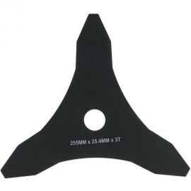 Нож трехлучевой для густой травы (255х25.4х1.4 мм) для триммера TUNDRA 6910125 