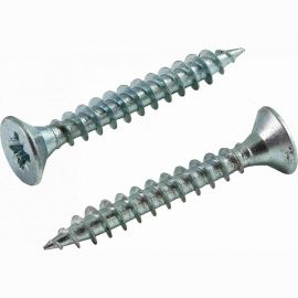 Универсальный саморез КВАДРА 4.5x16, белый, потайная голова, цинк, 20 шт. 453016020812 