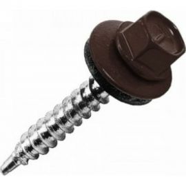 Кровельный саморез Саморезик 4,8х19 RAL8017 коричневый шоколад 250шт SKRAL8017-4,8х19-250 