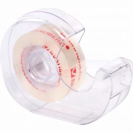 Клейкая канцелярская лента BRAUBERG 19 мм х 33 м, кристальная, в диспенсере 228760 