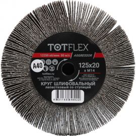 Круг лепестковый радиальный универсальный 125x20 мм, М14, Р40 Totflex 4631163848022 