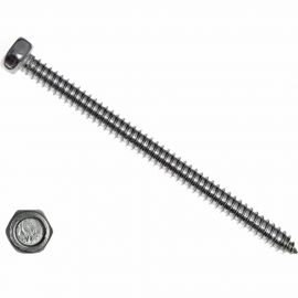 Саморез с шестигранной головой КРЕП-КОМП DIN 7976, неравейка А2, 6,3х90, 200 шт. шшн6390 