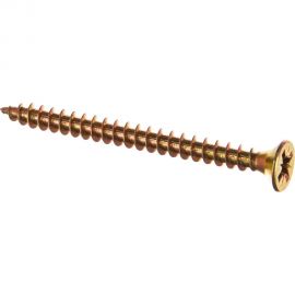 Шуруп для дерева Саморезик 6х70 универсальный потай, желтый цинк, Pz-3 150шт SYZ-6х70-150 