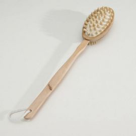 Щетка банная на ручке Доляна натуральная щетина, массажер 586036 