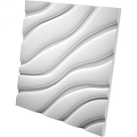 Стеновые панели 3D Artpole VELVET (гипсовые; белые; 600x600 мм; 1 шт; 0,36 кв.м) M-0037 