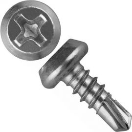 Саморез крепежная техника клоп, белый, сверло, 3,8x11, 100 шт. 10301 