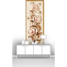 Фотообои цветы "Панно с маками" 100x240 ШxВ ООО Первое ателье pw97398 