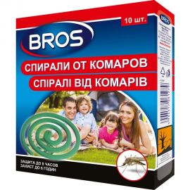 Спирали от комаров с подставкой BROS 10 штук 722197 