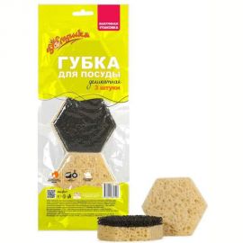 Губка для посуды Золушка Деликатная, 3 шт. 12394 