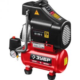 Безмасляный воздушный компрессор ЗУБР 200 л/мин, 1500 Вт КП-200-6 