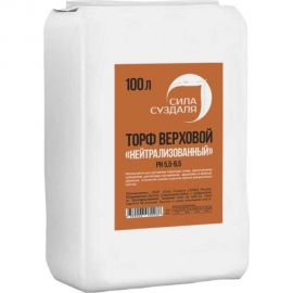 Верховой нейтрализованный торф Сила Суздаля 100 л 4680004062288 