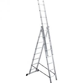 Алюминиевая 3-секционная лестница UFUK 3х8 ступеней 411308 
