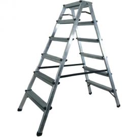 Двухсторонняя алюминиевая стремянка LWI 6 ступеней LWI66А 
