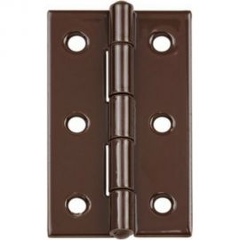 Петля VORMANN узкая, 60х34х1,4 мм, оцинкованная, латунный штифт, цвет: коричневый 00501 060 B 