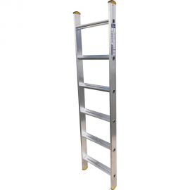 Алюминиевая односекционная приставная лестница Алюмет 6 широких ступеней НК1 5106 