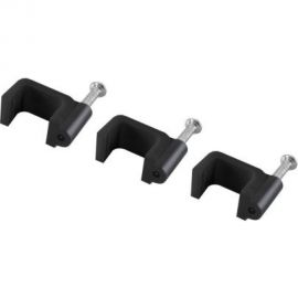 Скоба TDM 9 мм, плоская, пластиковая, черная, 50 шт. SQ0513-0034 