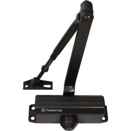 Дверной доводчик Tantos усилие EN3, вес двери до 75 кг, две регулировки, черный TS-DC065 