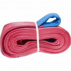 Буксировочный грузовой трос MEGAPOWER 53000 кг, 6 м, ширина 150 мм, петля-петля, в сумке M-78653 