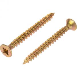 Универсальный саморез KRANZ 3x30, желтый цинк, 20 шт. 1111-0330-4 