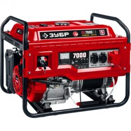 Бензиновый генератор с электростартером ЗУБР 7000 Вт, СБ-7000Е-3 