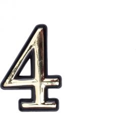 Цифра СКОБЯНОЙ самокл., мал., золото, ""4"" 002638 