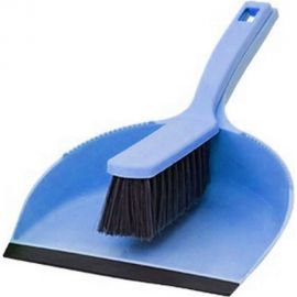 Набор для сухой уборки совок+щетка InLoran васильковый арт. SO-150BL 