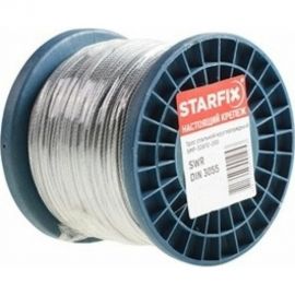 Стальной трос в ПВХ STARFIX SWR М1, PVC М2, DIN 3055, бухта 200 м SMP-53692-200 