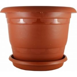 Кашпо Ангора 5 л, с поддоном, терракотовое А5231тр 