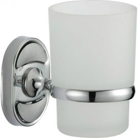 Стеклянный стакан с держателем Savol хром S-007058 23118 