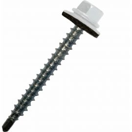 Кровельный саморез STARFIX 4,8x29 мм, цинк, шайба с прокладкой, PT1, RAL 9003, 200 шт. SMC2-27997-200 