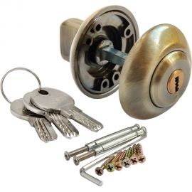 Завертка с ключевым цилиндром RUCETTI MH-CYL AB цвет-бронза 9010935 