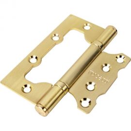 Стальная петля RUCETTI без врезки, матовое золото RFH-100х75х2,5 SG 9009255 