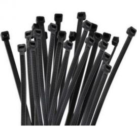 Кабельная стяжка хомут HLT 250x4,8 мм,черный, нейлон, уп. 100 шт. 4670042793725 