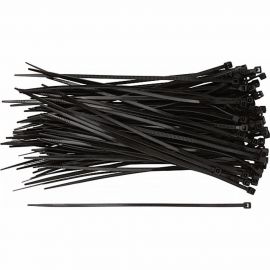 Нейлоновые хомуты для проводов FIT черные, 100 шт., 4,8х200 мм 60354 