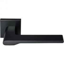 Дверная ручка MORELLI MH-53-S6 BL ""Mercury"" на квадратной розетке 6 мм, черная 9013356 