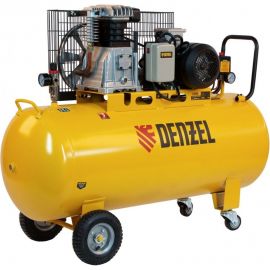 Воздушный компрессор DENZEL ременной привод BCI3000-T/200, 3,0 кВт, 200 литров, 530 л/мин 58119 