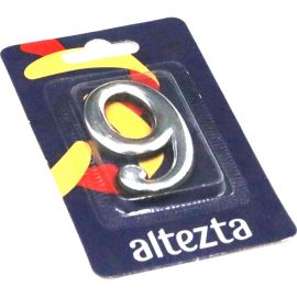 Дверная цифра Левша "9" ALTEZTA хром У4-9099.Х 