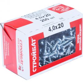 Универсальные саморезы Стройбат пкр. 4,0x20 белый цинк 200 шт 305040 