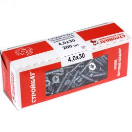 Универсальные саморезы Стройбат 4,0x30 белый цинк 200 шт 075391 