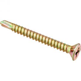 Саморезы для монтажа окон Стройбат желтый цинк с буром 3.9х25 мм 500 шт. 2540527 / 310540 