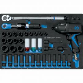 Набор пневмоинструмента KING TONY принадлежностями, ложемент, 41 предмет 9-44805AMPV 