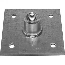 Опорная облегченная пластина Tech-Krep 60х60х2,0 мм с гайкой М12 оцинкованная - накл. 134464 