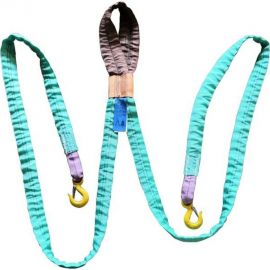 Двухветвевой круглопрядный строп КантаПлюс 2КСК-2,5/2 м с чалочной петлей к2КСКчп-2,5/2м 