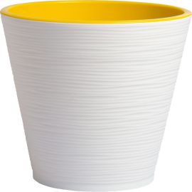 Пластиковый горшок с вкладкой liveingreen КОНУС белый диам. 20 см, 3.7 л К20-10 