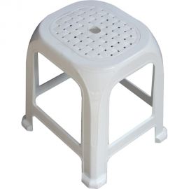 Табурет Росспласт Симпатия большой, белый, высота 45 см 523023 